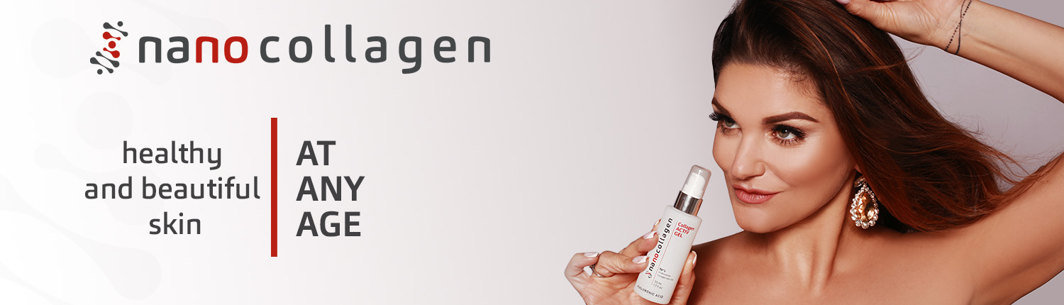 Biologically active collagen gel for application to the skin.